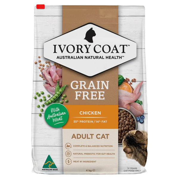 Ivory Coat Grain Free Adult Cat Chicken with Coconut Oil 4kg