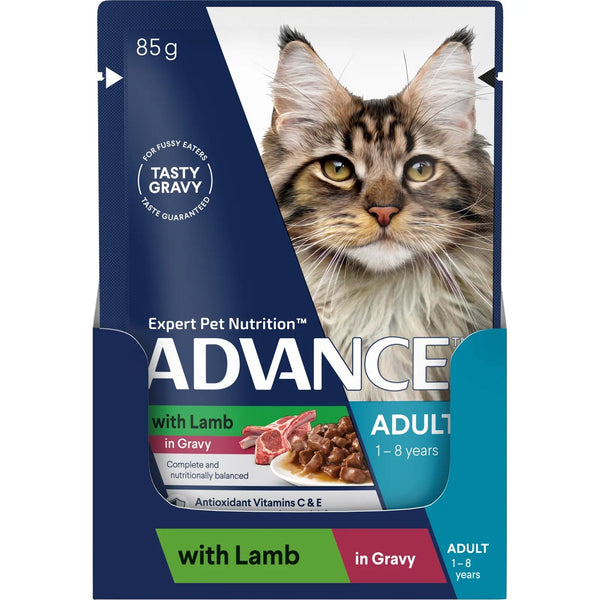 ADVANCE Adult Wet Cat Lamb In Gravy 85g 12pk