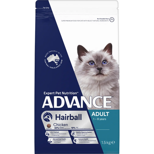 ADVANCE Cat Adult Hairball Chicken 1.5kg