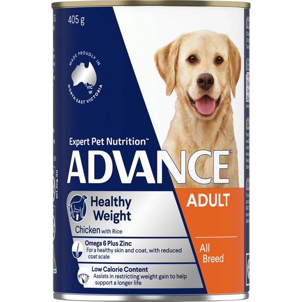 ADVANCE Healthy Weight Adult All Breed Chicken with Rice Cans 12x405g