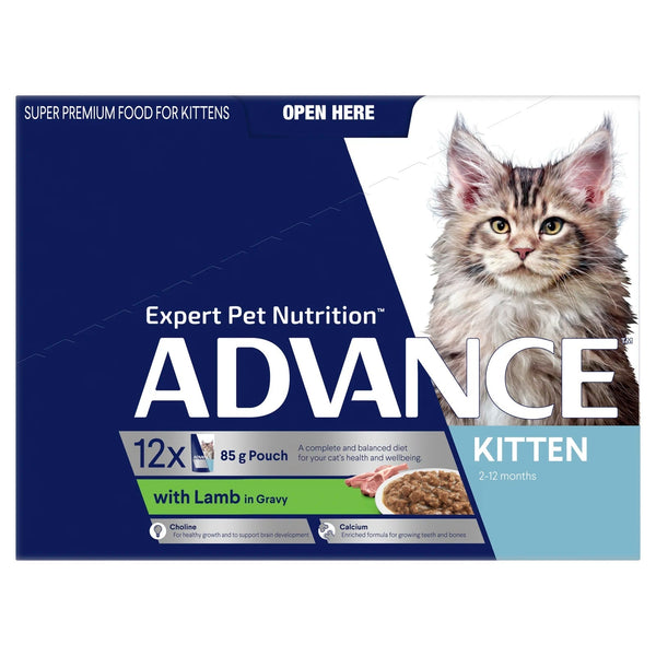ADVANCE Kitten Wet Lamb Gravy Svms 85g 12pk