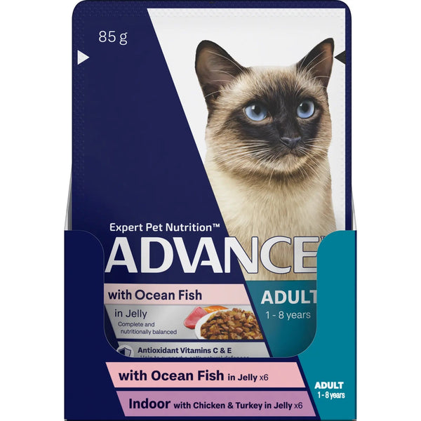 ADVANCE Cat Fish Indoor Chick Turk Mvms 85g 12pk