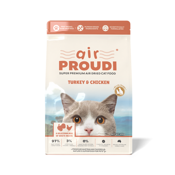 AIR PROUDI Turkey and Chicken Cat Food 400g
