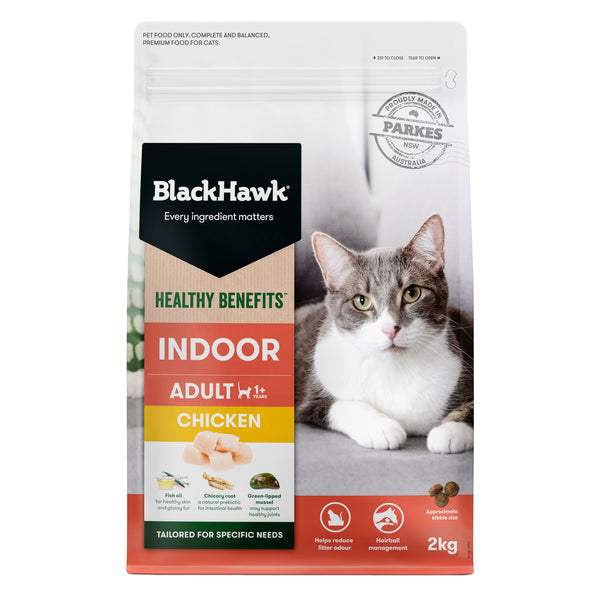 Black Hawk Healthy Benefits Adult Cat Indoor Chicken 2kg