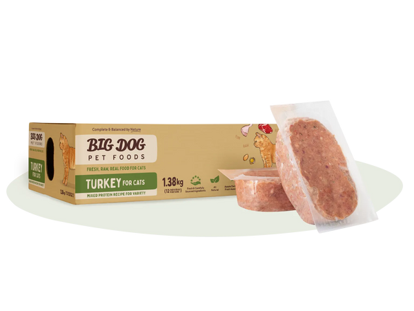 Big Dog Turkey Raw Cat Food 1.38kg