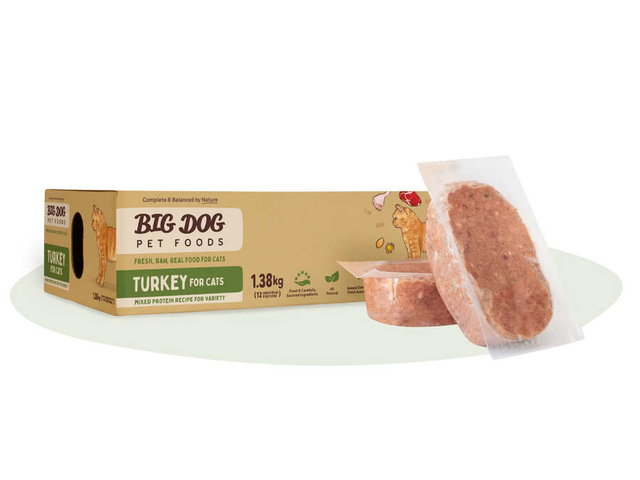 Big Dog Turkey Raw Cat Food 1.38kg