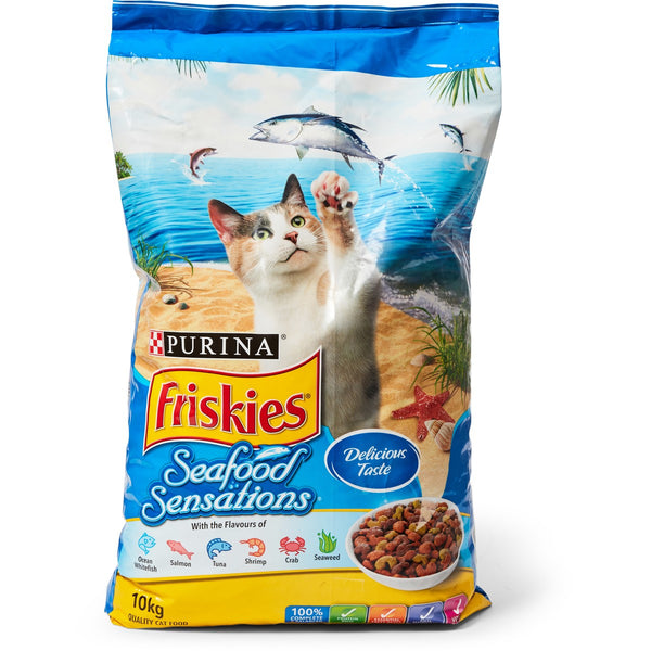 Purina Friskies Seafood Sensations Dry Cat Food 10kg