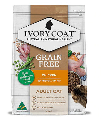Ivory Coat Grain Free Adult Cat Chicken with Coconut Oil 2kg