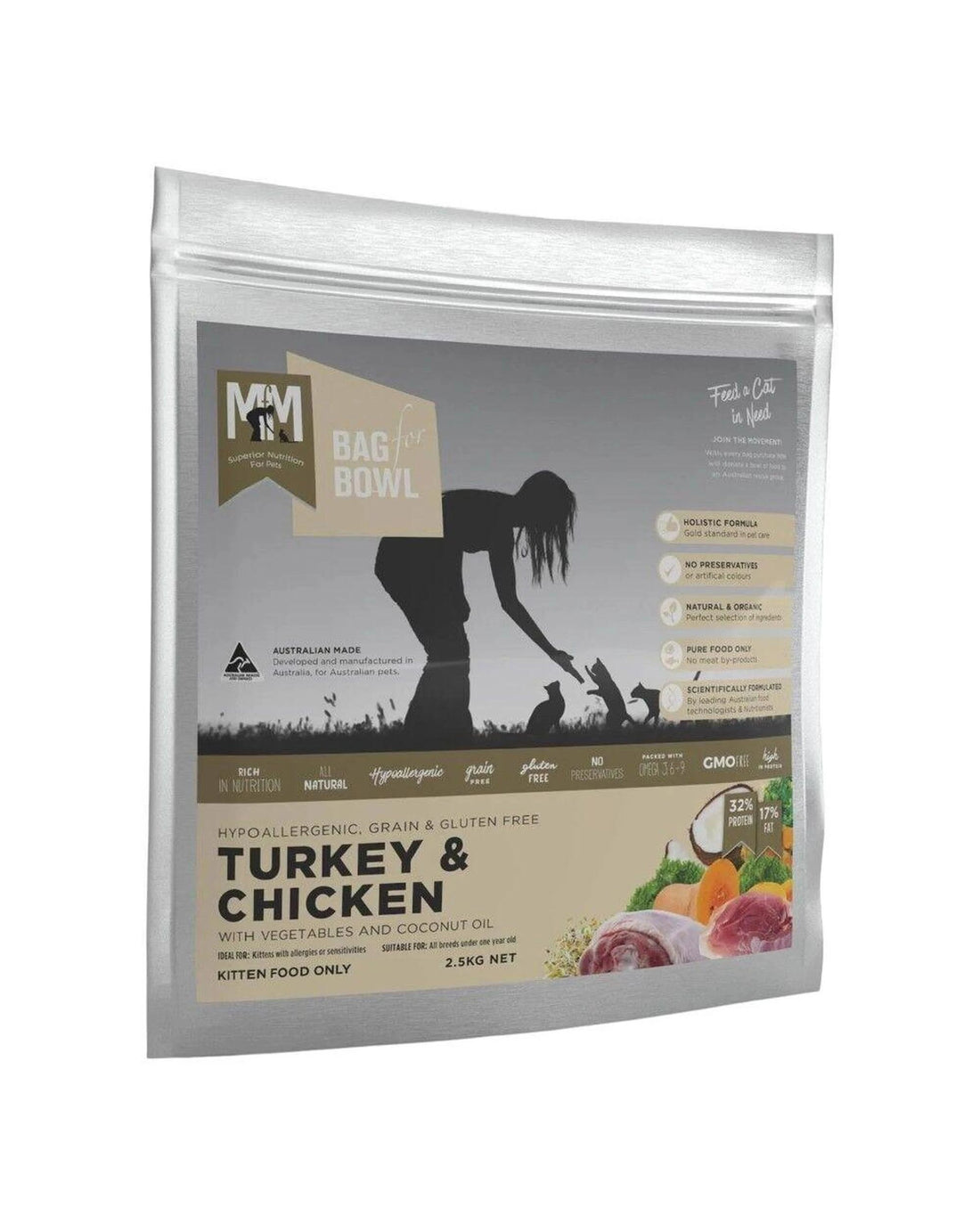 Meals for Mutts Kitten Chicken and Turkey Grain Free Cat Food