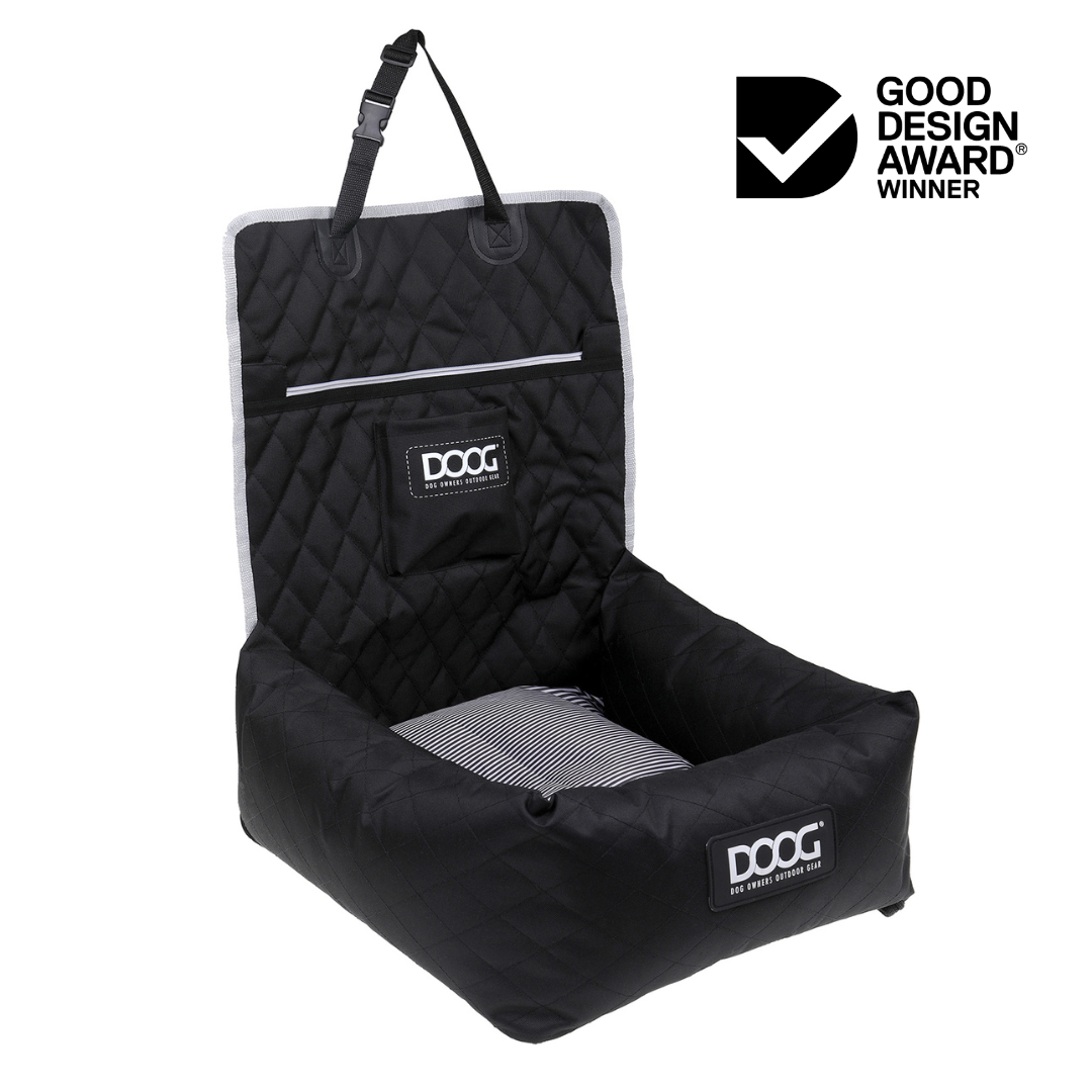 DOOG Dog Car Seat Small to Medium in black
