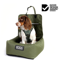 DOOG Dog Car Seat Small to Medium in green