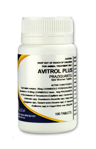 MAVLAB Avitrol Plus Bird Wormer Tablets 100 Pack