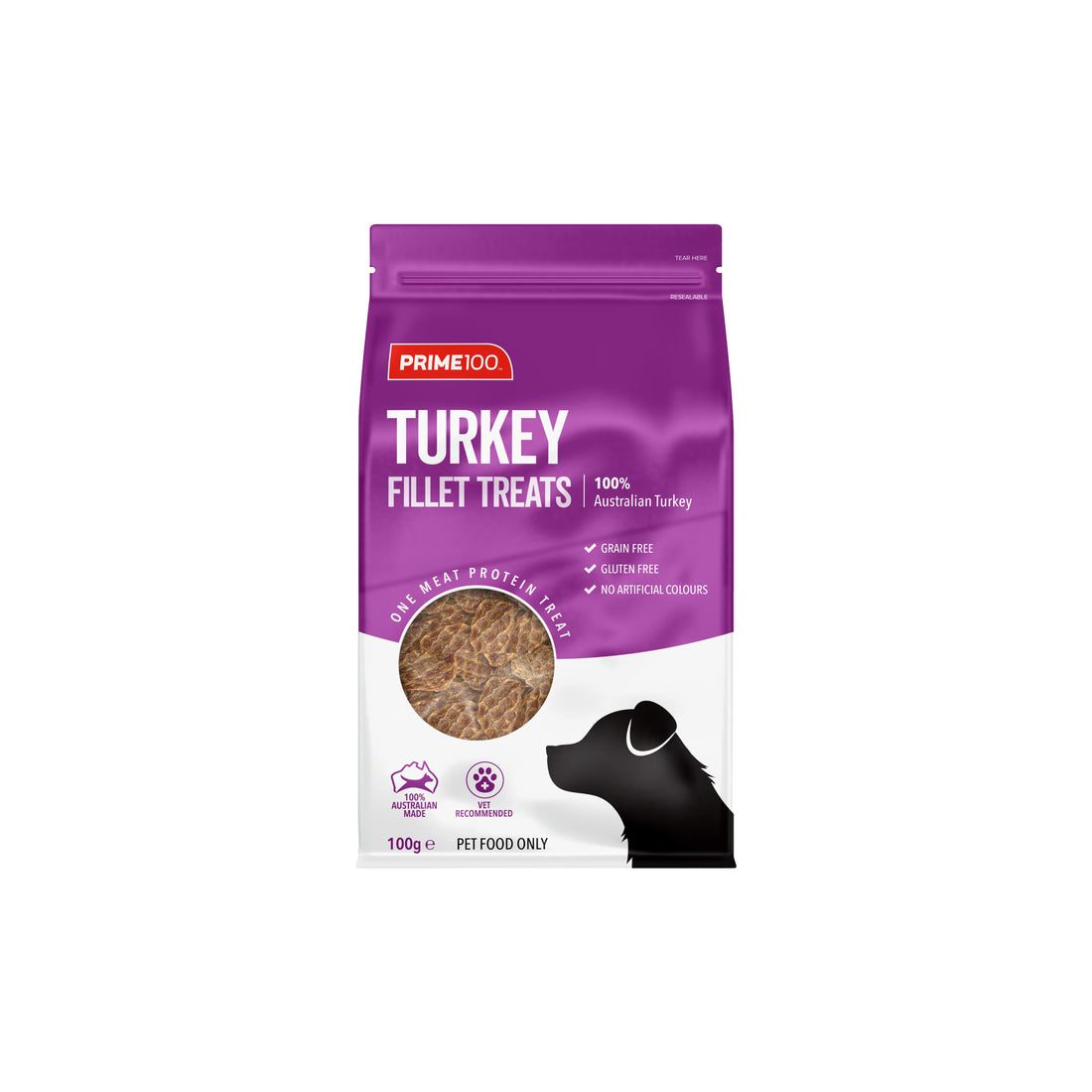 Prime100 Turkey Fillet Treats 100g