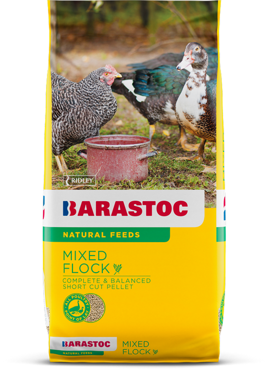Barastoc Mixed Flock 20kg product packaging