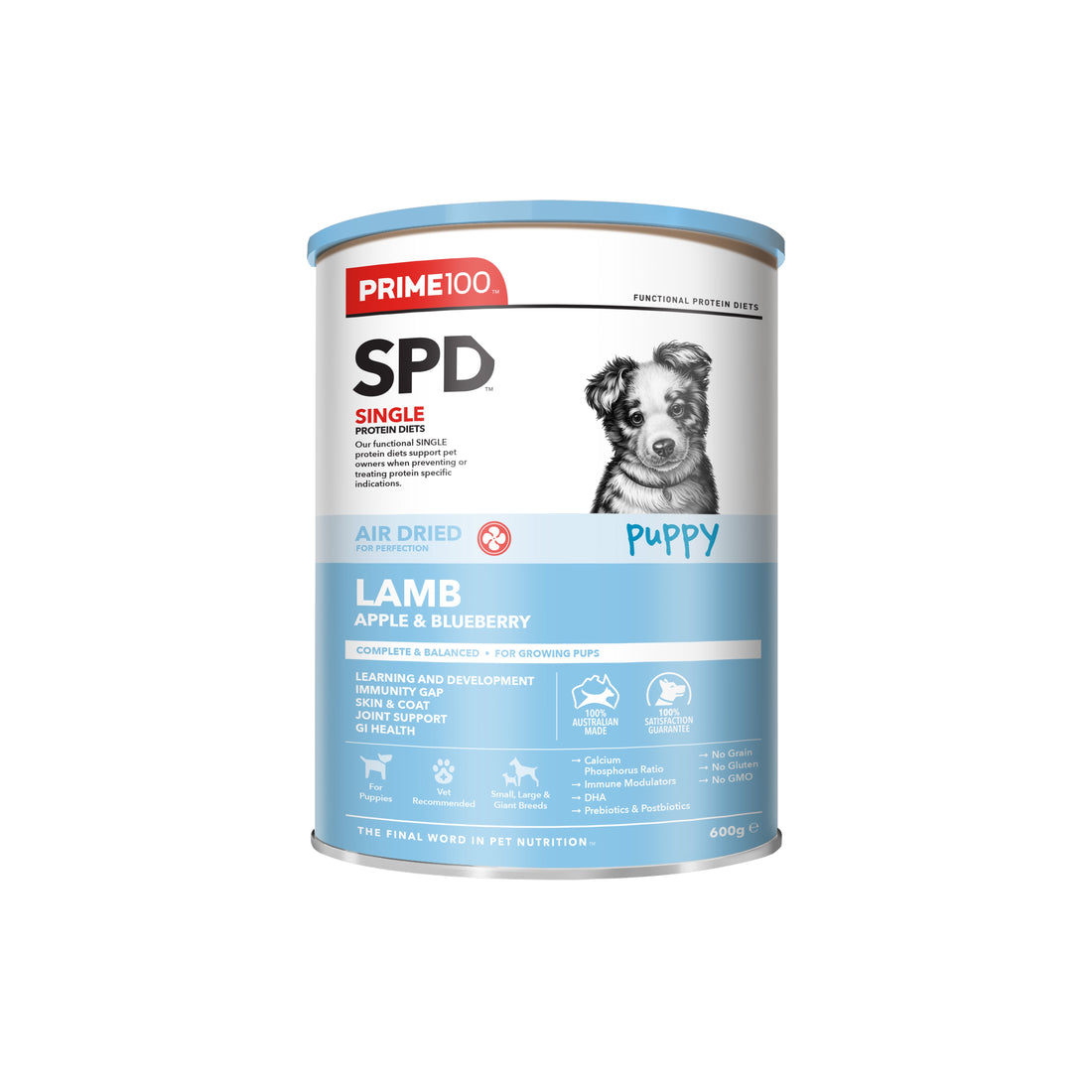 SPD™ Puppy Air Dried Lamb, Apple & Blueberry 600g