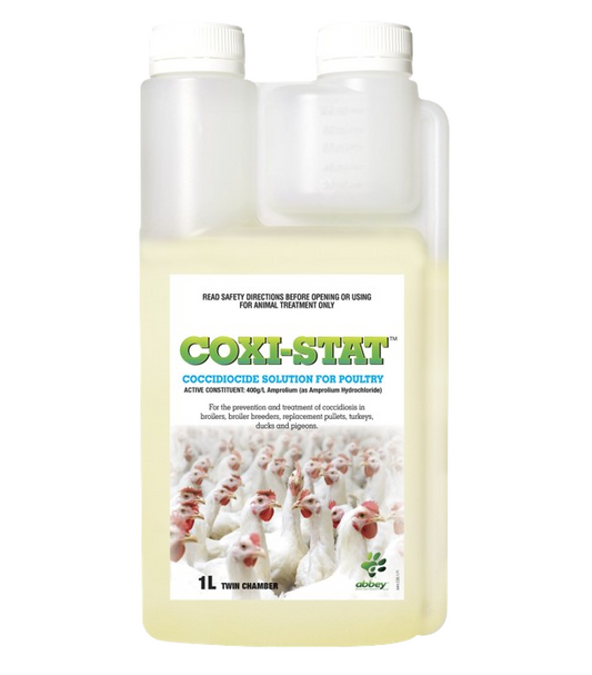 Abbey Labs COXI-STAT Coccidiocide Solution for Poultry 1L