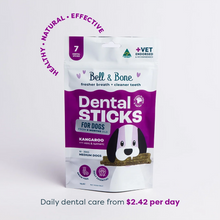 Bell & Bone Adult Dog Dental Sticks – Kangaroo, Mint & Turmeric