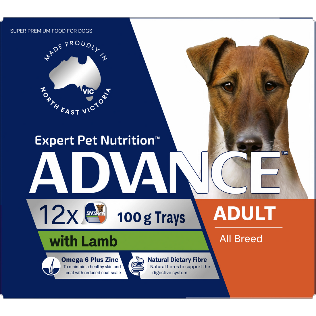ADVANCE Adult All Breed with Lamb 12x100g