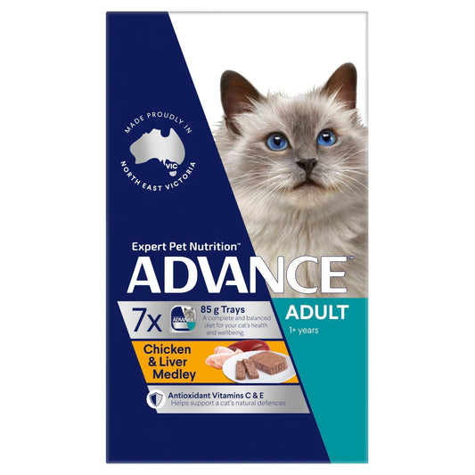ADVANCE Cat Adult Chicken Liver Med 85g 7pk