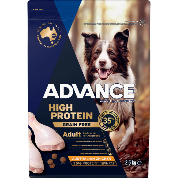 ADVANCE Adult High-Protein Grain-Free Dry Dog Food Chicken 2.5kg