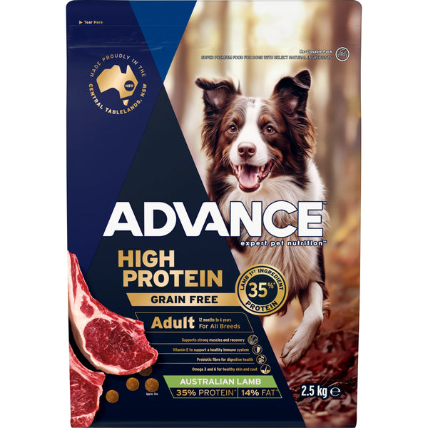 ADVANCE Adult High-Protein Grain-Free Dry Dog Food Lamb 2.5kg