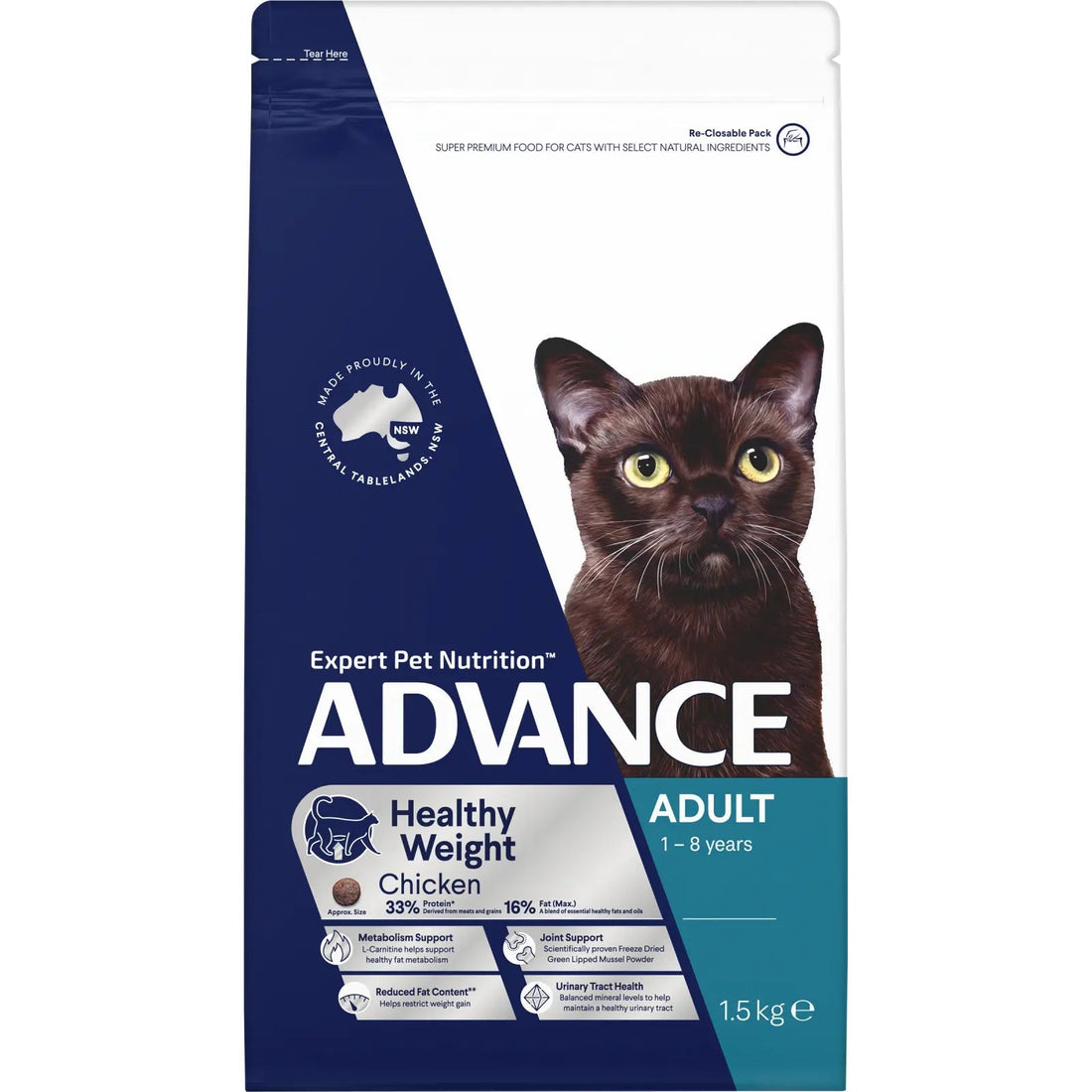 ADVANCE Cat Adult Healthy Weight Chicken 1.5kg