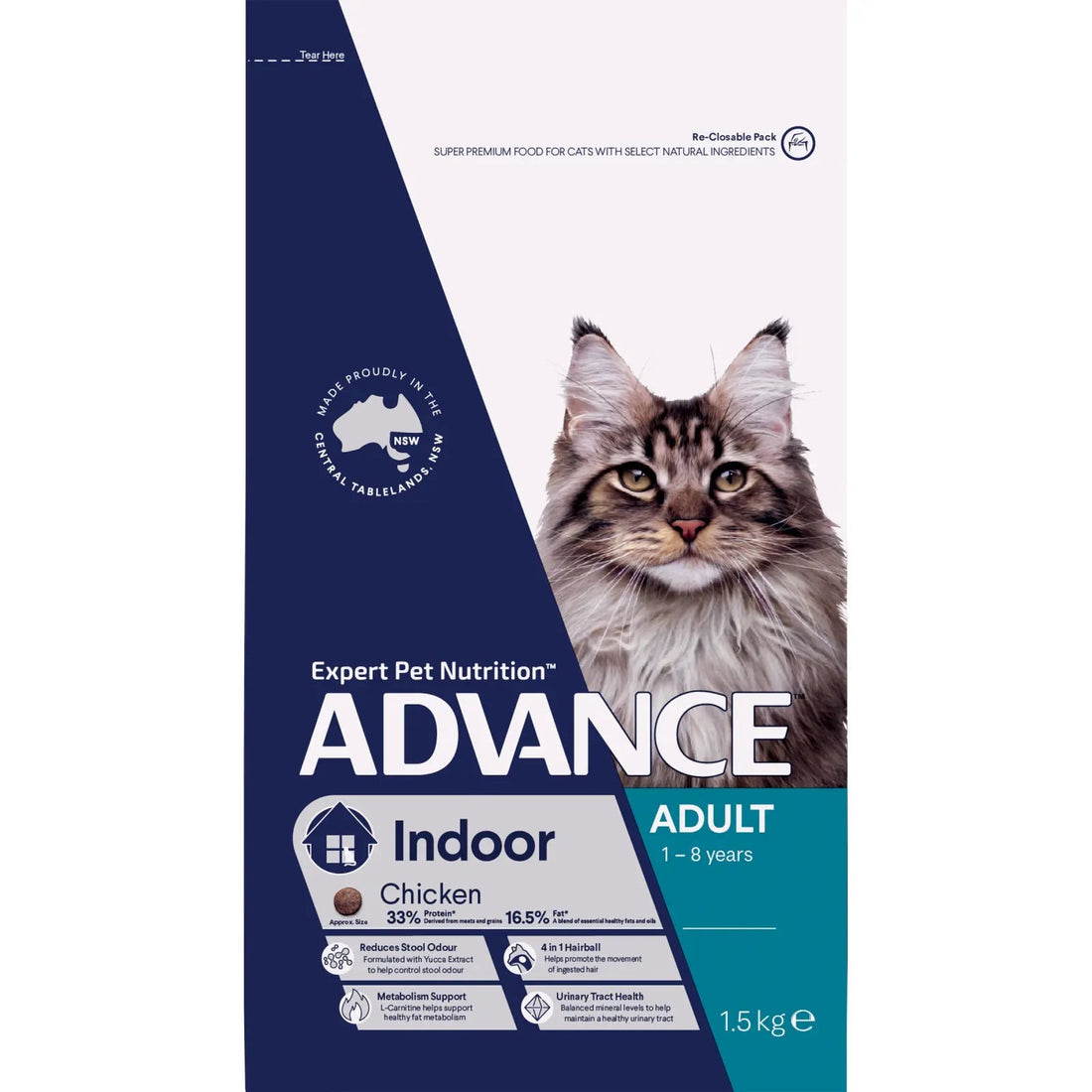 ADVANCE Cat Adult Indoor Chicken 1.5kg
