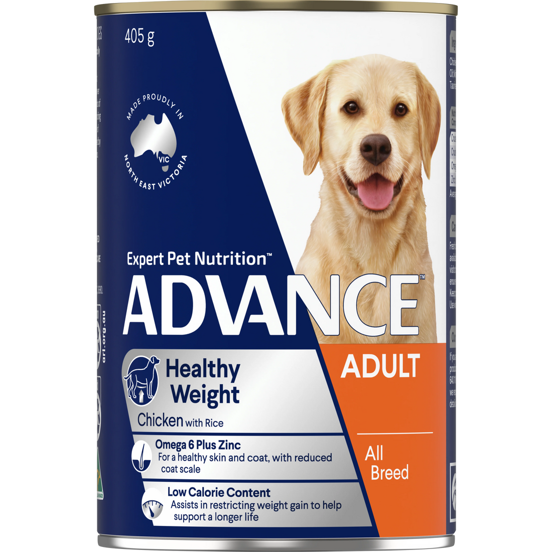 ADVANCE Healthy Weight Adult All Breed Chicken with Rice Cans 12x405g