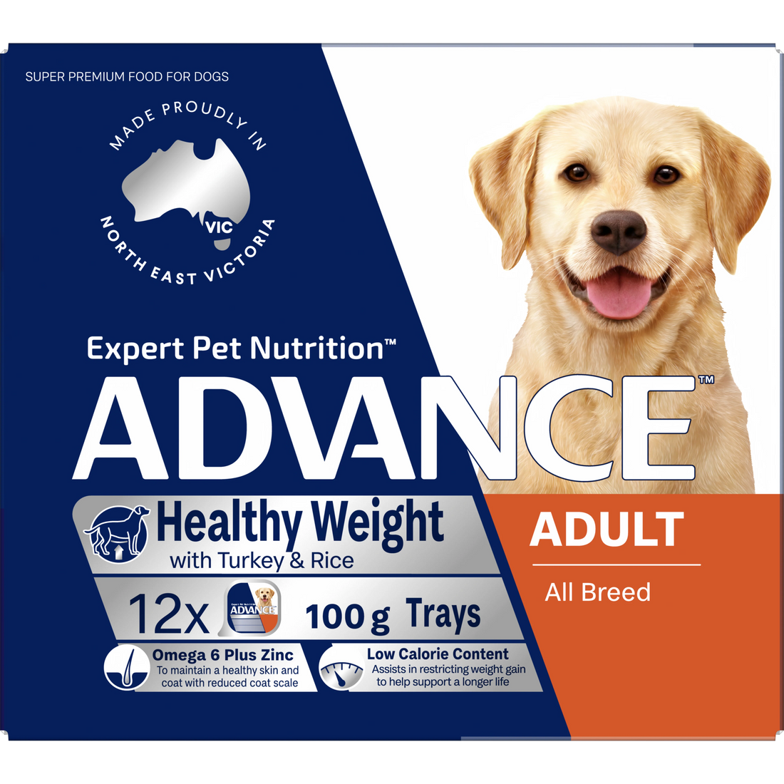 ADVANCE Healthy Weight Adult All Breed Turkey with Rice Trays 12x100g