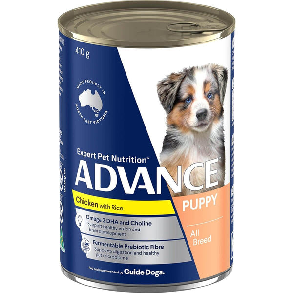 ADVANCE Puppy + Growth Wet Chicken Rice 410g 12pk