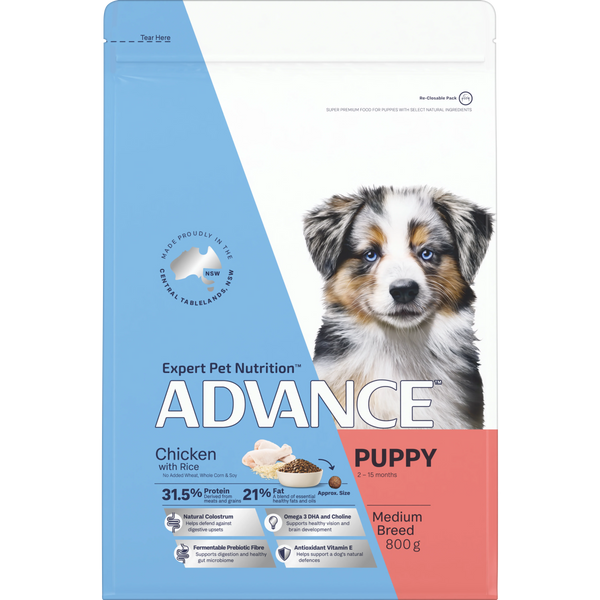 ADVANCE Puppy Medium Breed Chicken with Rice 800g