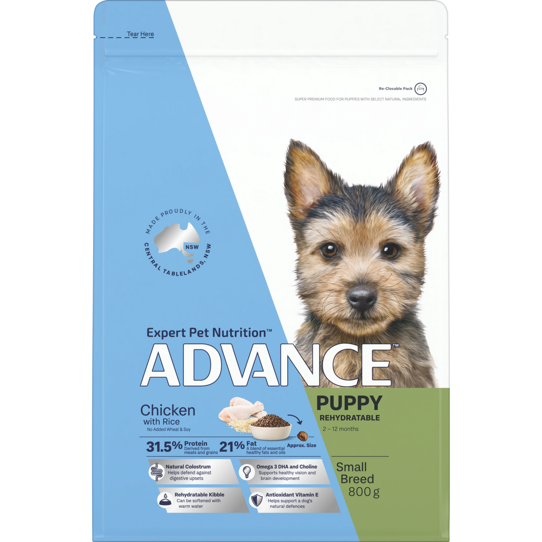 ADVANCE Puppy Small Breed Chicken with Rice 800g