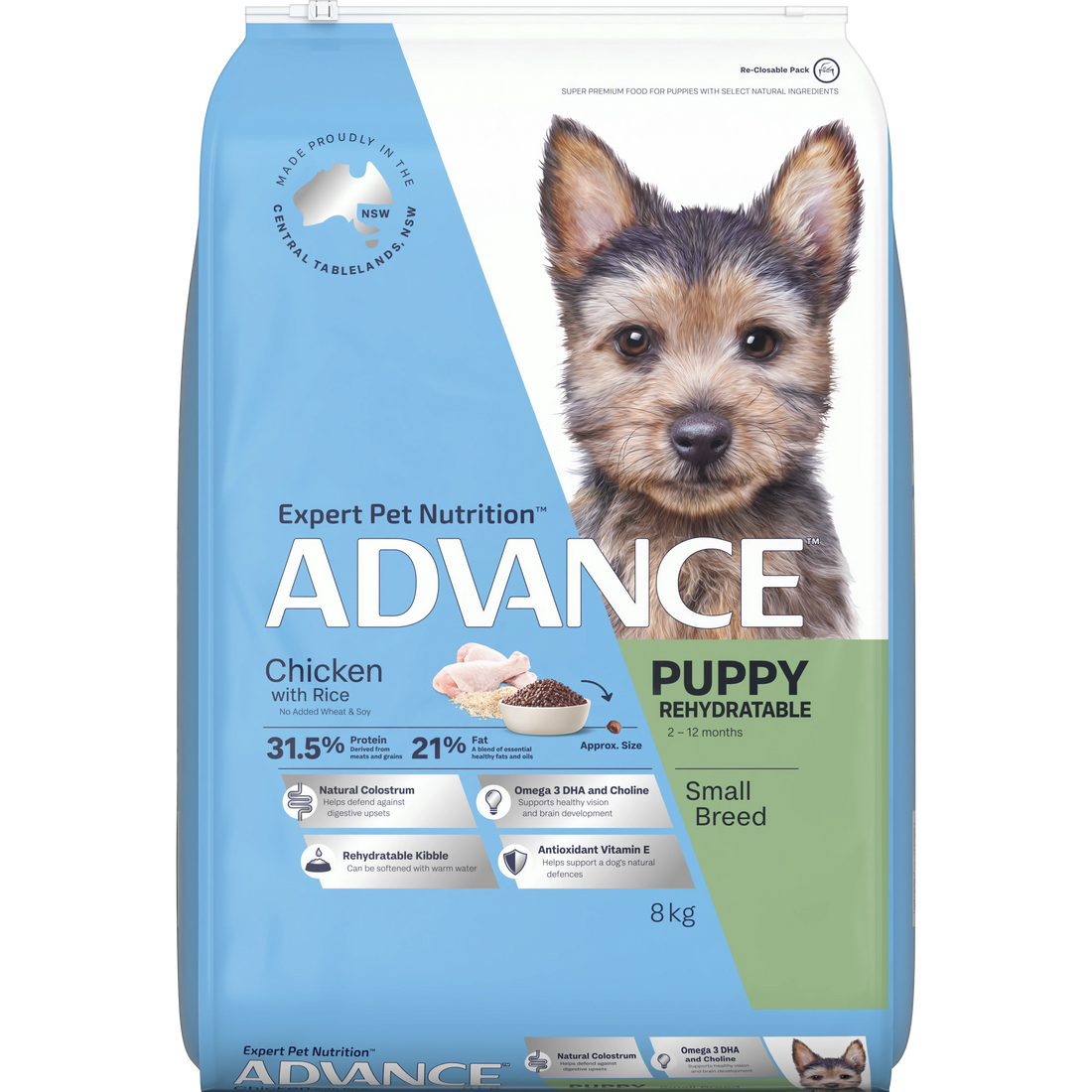 ADVANCE Puppy Small Breed Chicken with Rice 8kg