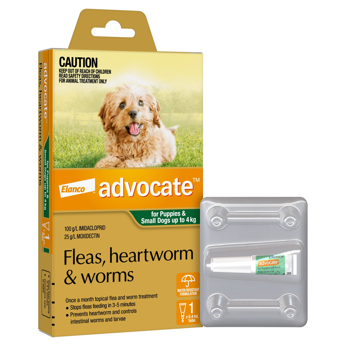 Advocate Spot-On for puppies and small dogs up to 4kg, 1 dose