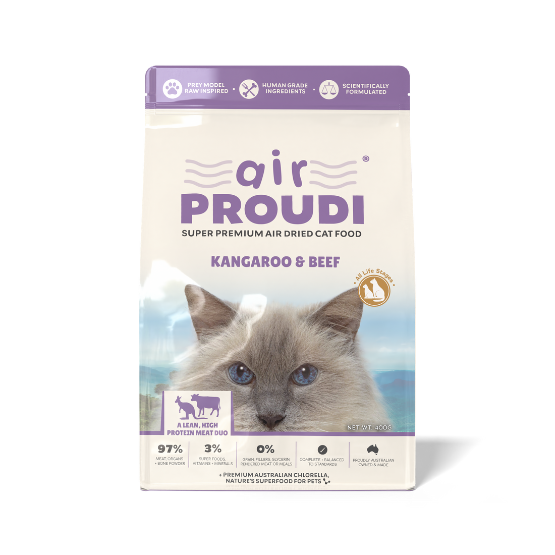 AIR PROUDI Kangaroo and Beef Cat Food 400g