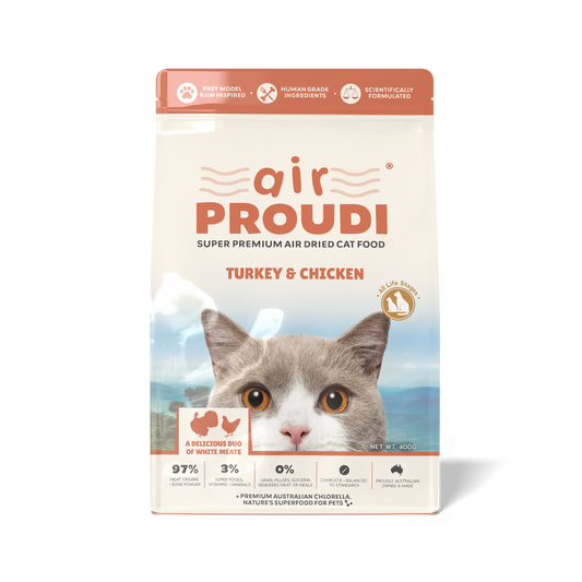AIR PROUDI Turkey and Chicken Cat Food 400g