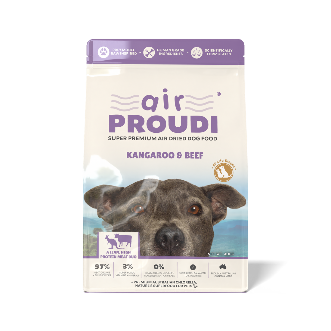 AIR PROUDI Kangaroo and Beef Dog Food 400g