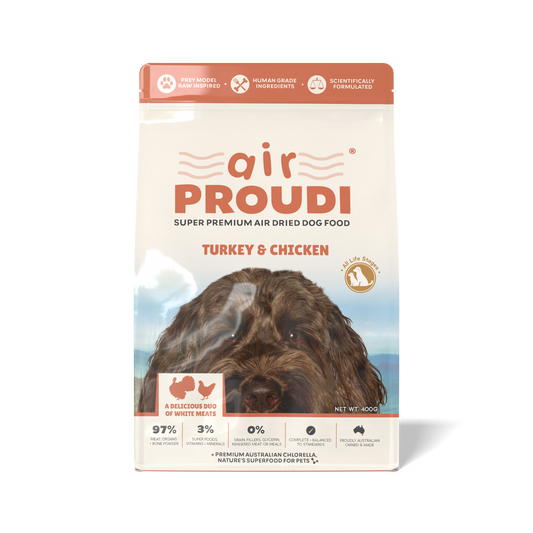 AIR PROUDI Turkey and Chicken Dog Food 400g