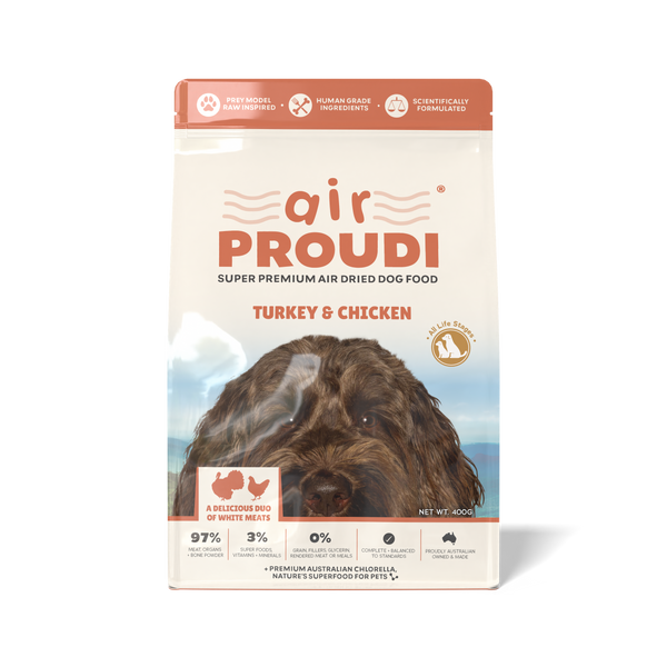 AIR PROUDI Turkey and Chicken Dog Food 400g