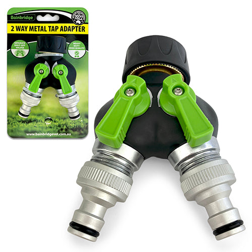 Bainbridge two-way metal tap adapter
