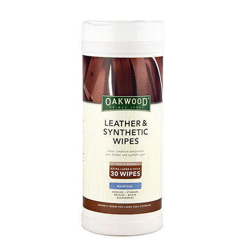 Bainbridge Oakwood Leather & Synthetic Wipes – 30 Pack
