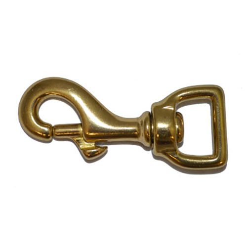 Bainbridge Brass Flat Eye Swivel Snaphook – 15mm