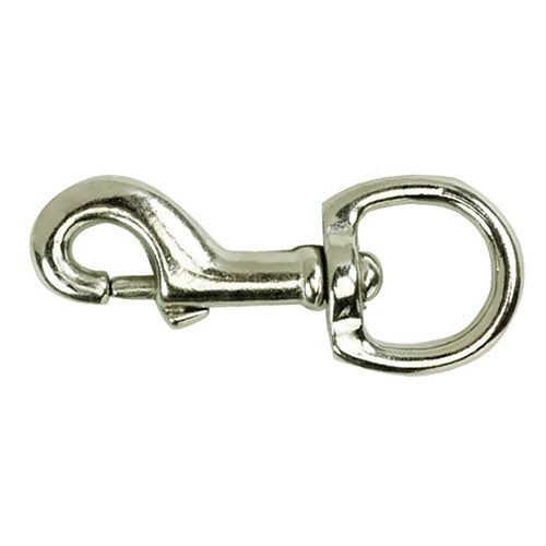 Bainbridge Heavy-Duty Nickel-Plated Round Eye Swivel Hook – 28mm