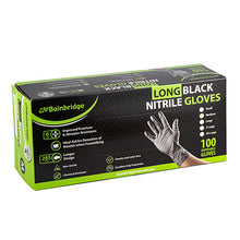 Bainbridge Long Black Nitrile Gloves - Medium
