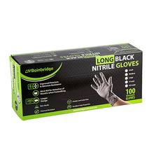 Bainbridge Long Black Nitrile Gloves - Large