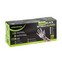 Bainbridge Long Black Nitrile Gloves - XX Large