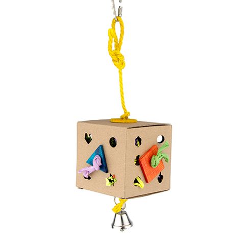 Bainbridge Bird Toy Destructive - Activity Box with Bell - 7.5cm