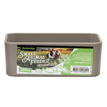 Bainbridge weighted rectangular small animal feeder bowl - brown