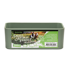 Bainbridge weighted rectangular small animal feeder bowl - green