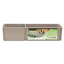Bainbridge weighted double rectangular small animal feeder bowl - brown